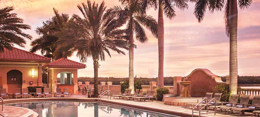 westin-cape-coral-pool-sunset
