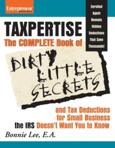 The cover of the book "Taxpertise: The Complete Book of Dirty Little Secrets"