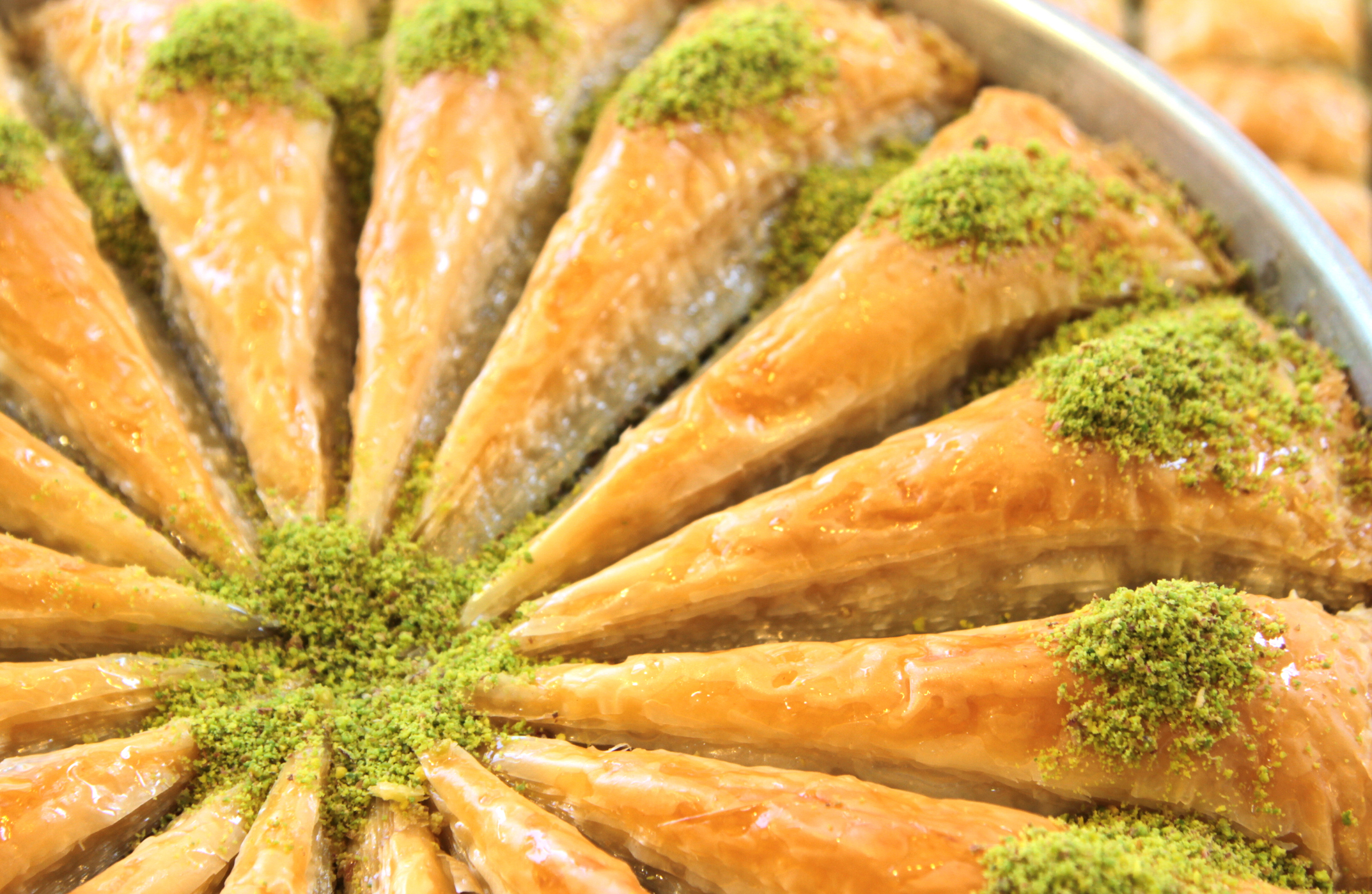 A pan of Turkish baklava, from a cruise excursion