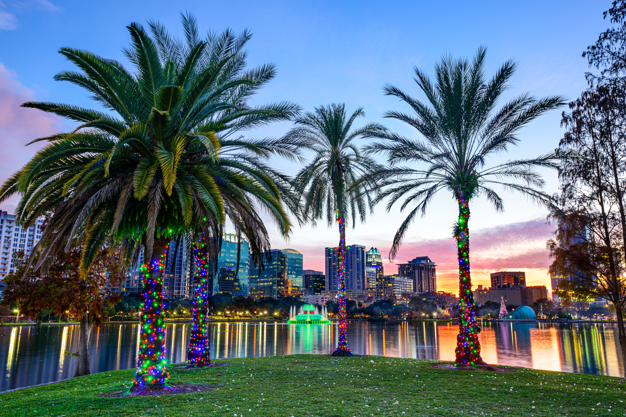 Orlando, Florida, USA downtown skyline.