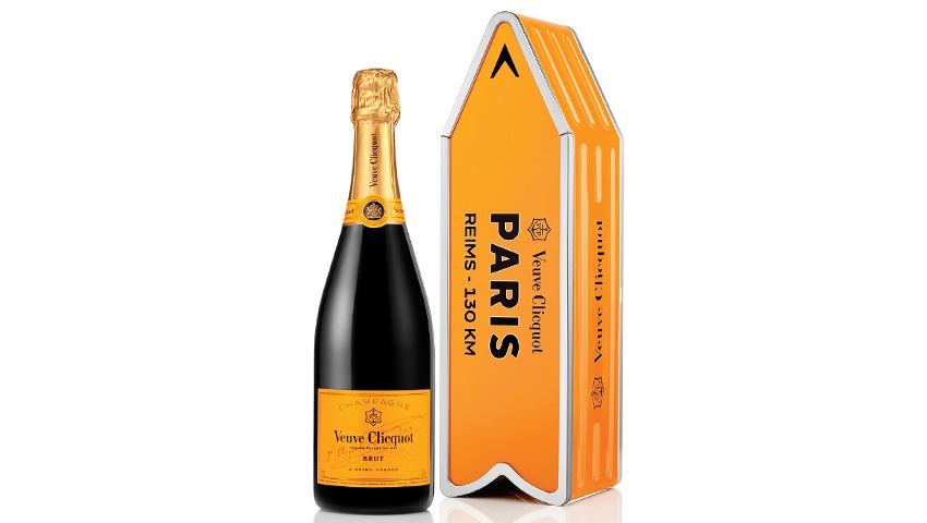 bottle of Veuve Clicquot wine