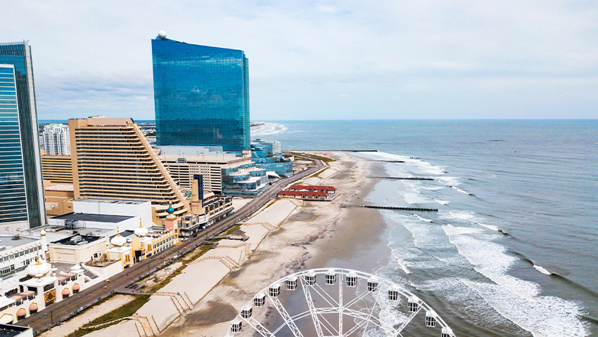 Atlantic city waterline with ocean resort and casino in view