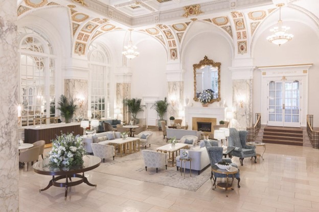lobby of the hermitage hotel in nashville 