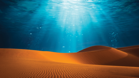 sand dunes under water