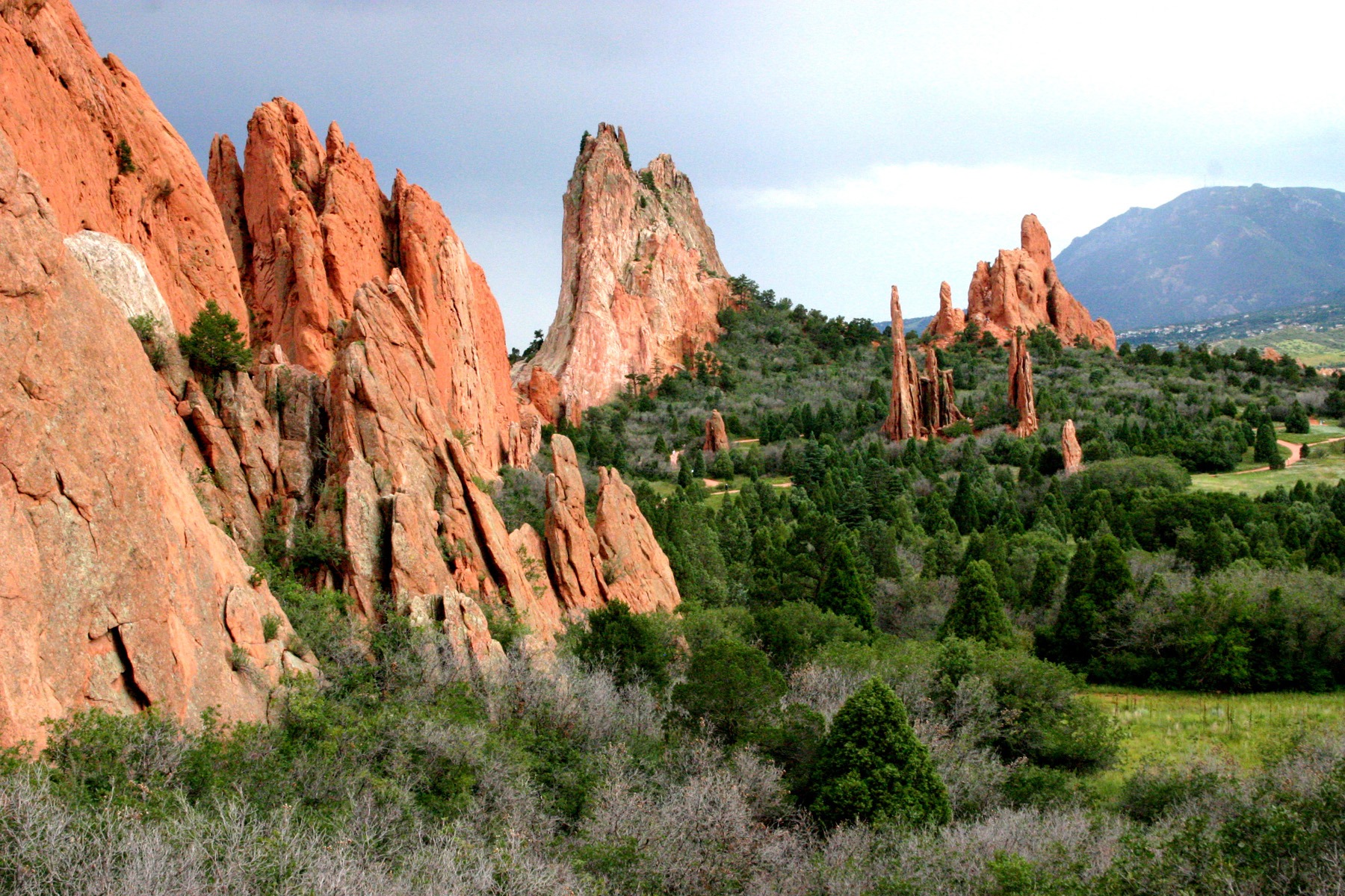 aerial view of Garden of the Gods