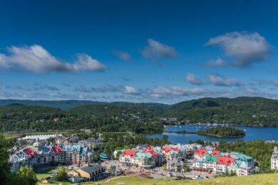 aerial view of Mont Tremblant Resort Village