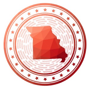 red stamp of shape of state of missouri