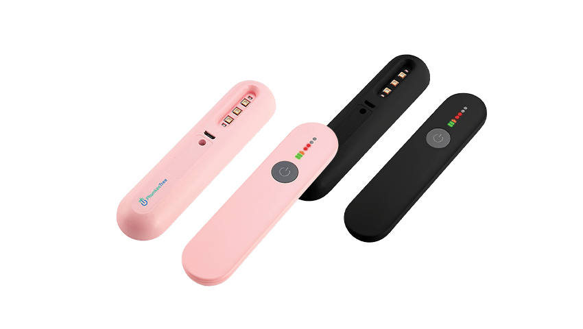 black and pink remotes