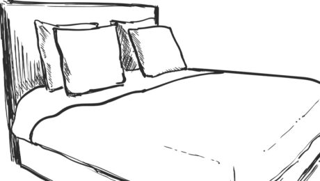 line drawn bed