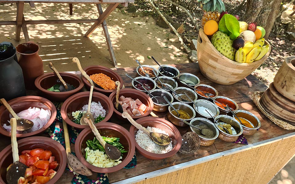 Food at Wild Coast Tented Lodge in Sri Lanka