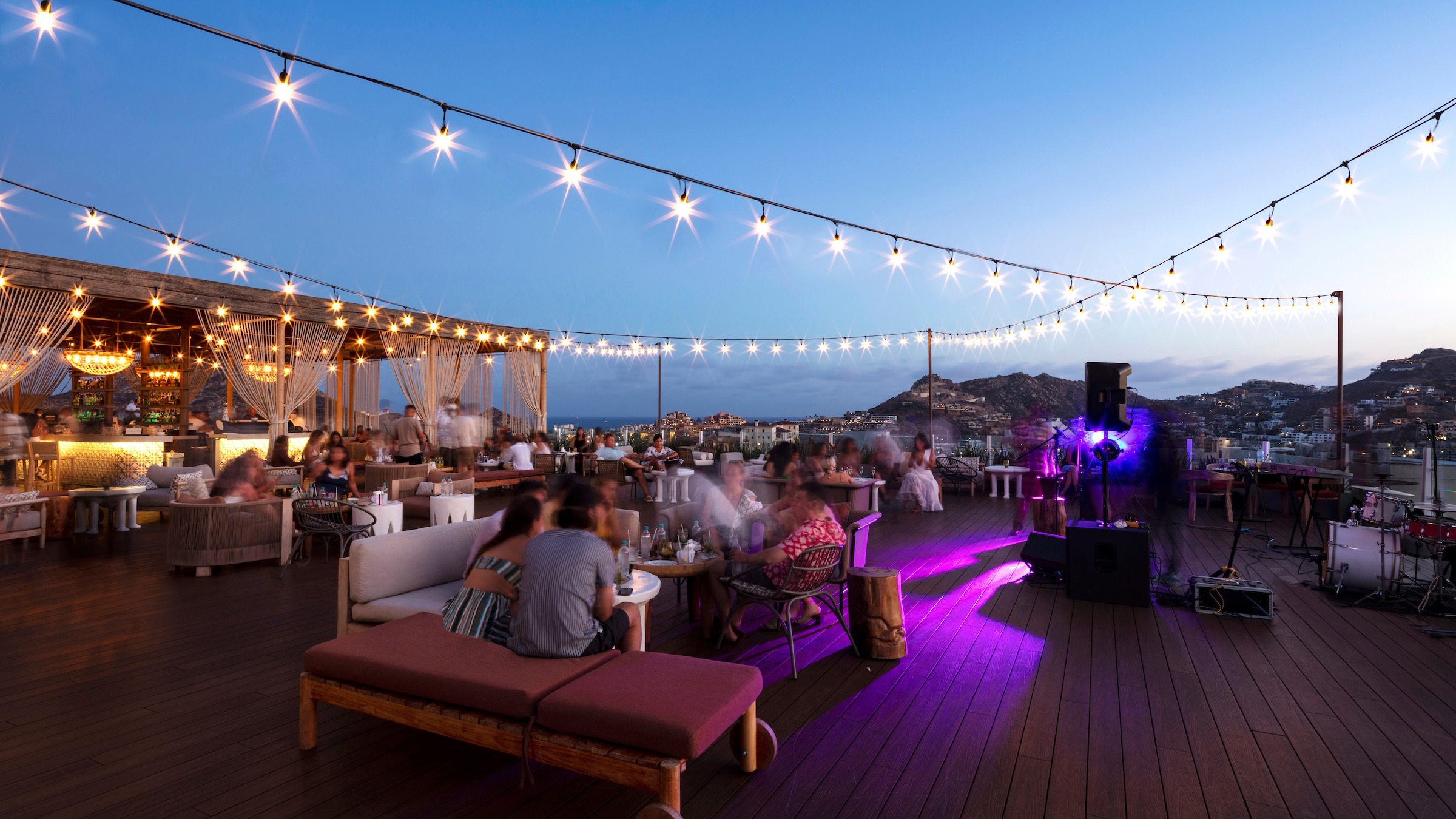An evening event outdoors at Corazon Cabo Resort and Spa