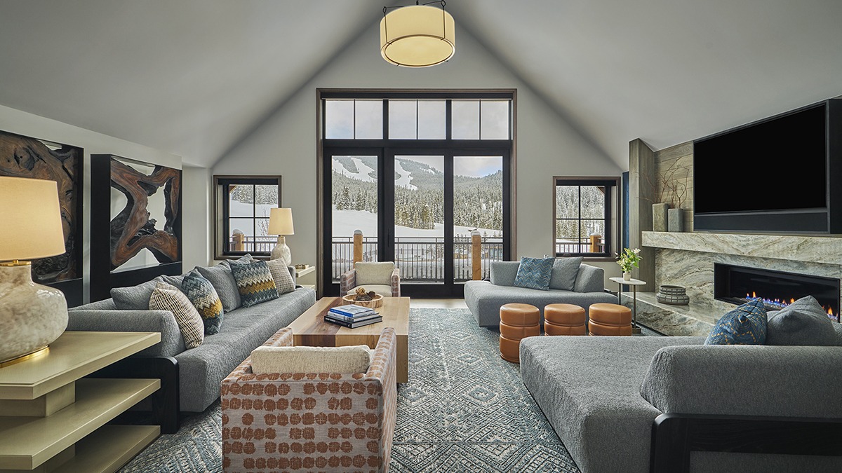 A lodge room at the new and renovated Montage Big Sky